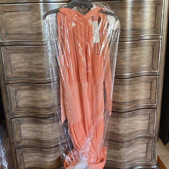 Veronica Beard Lilliana Maxi Dress Bright Coral Women's Size 4 new - Picture 4 of 5